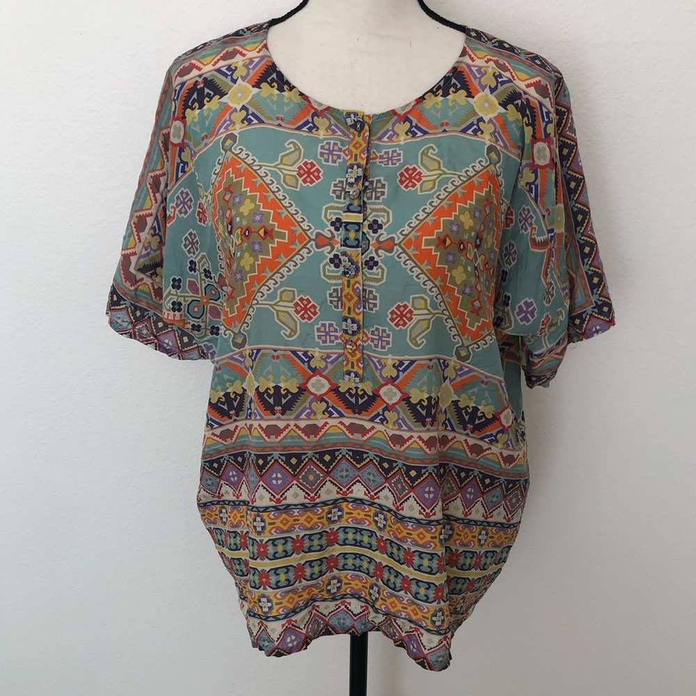 Johnny Was Silk Blouse